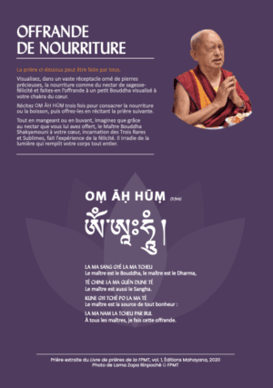 Carte Offrande de nourriture